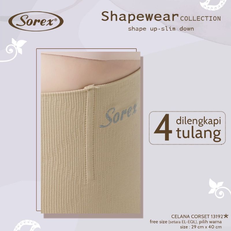 Sorex celana corset CC 13192 korset pelangsing Shapewear Collection Extrasize Jumbo Setara Ukuran EL-EQL