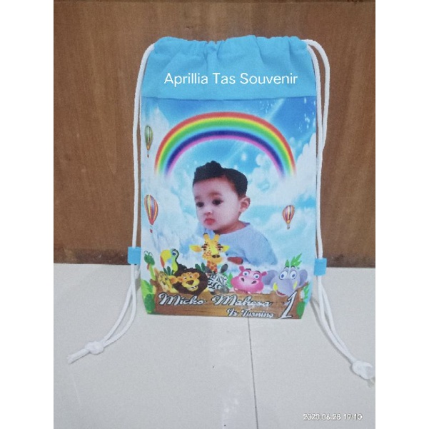

tas souvenir custom, Goodie bag punggung, tas gendong ultah