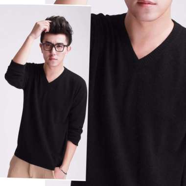 rajut pria - V NECK SWEATER - rajut murah - bayar di tempat