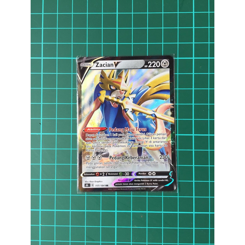 Zacian V RR Kartu Pokemon TCG Indonesia