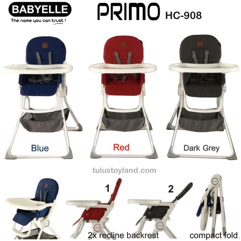 Babyelle Primo High Chair HC 908 Kursi  Makan  Anak Baby  