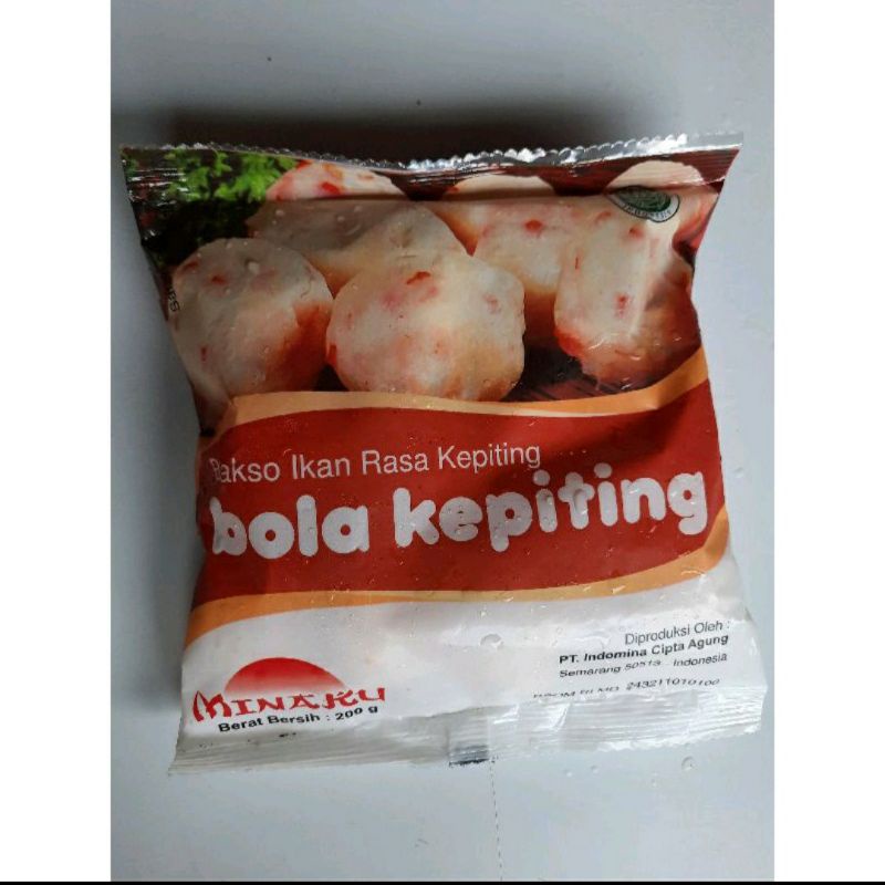

Minaku Bola Kepiting 200Gr
