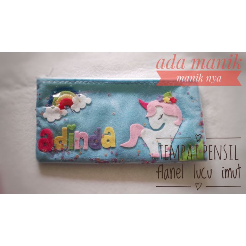 

tempat pensil flanel lucu imut