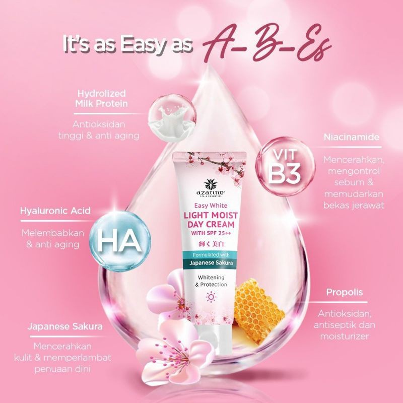 AZARINE Easy White Series with Japanese Sakura herbal moisturizer serum day night cream (VIC)