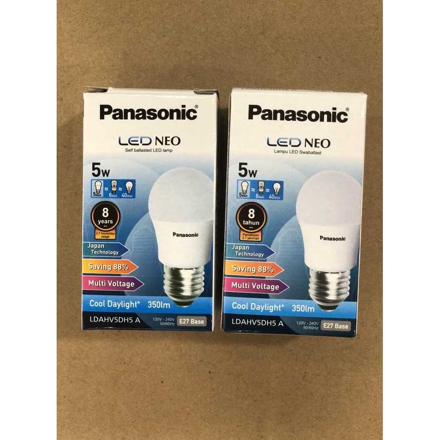  Disc Lampu led panasonic  5 watt 5w led  bulb 