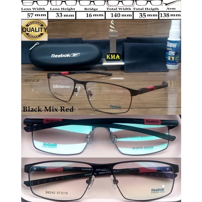 Kacamata Minus Pria - Kacamata Minus Reebok Elgrant Frame Kacamata Sporty Frame Premium Pria