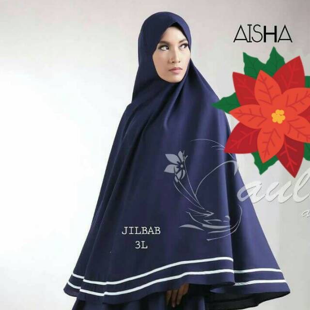 Khimar / Jilbab Aisha Jumbo 3L branded by Aulia Fashion