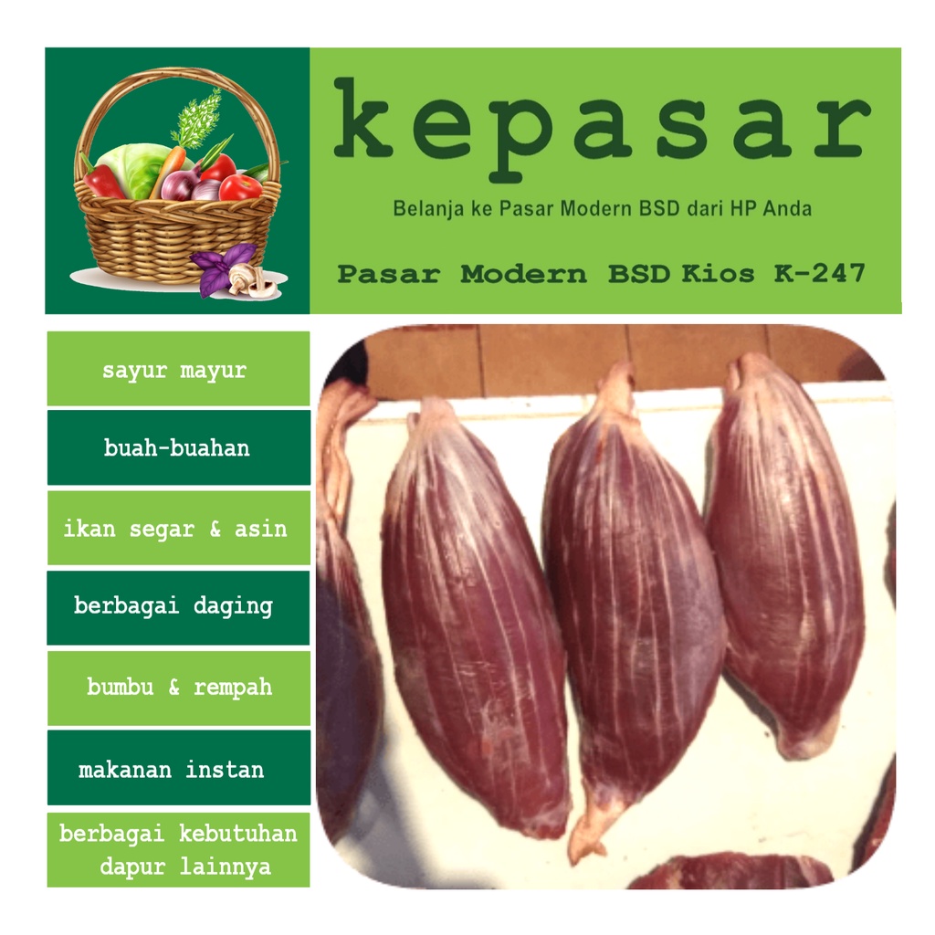 

Daging Sapi - Sengkel 250 g - Kepasar Pasar Online