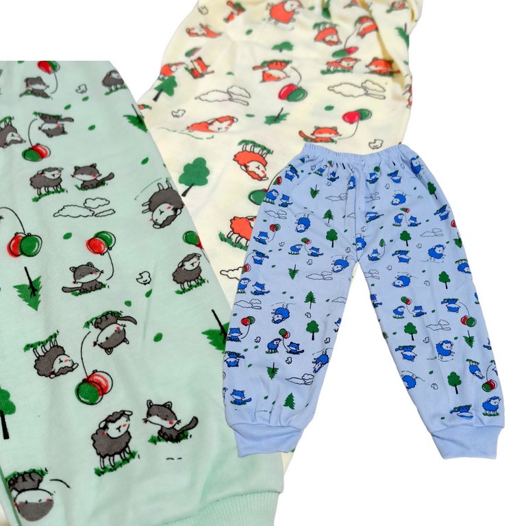 [6pcs] CELANA BAYI PANJANG FULLPRINT