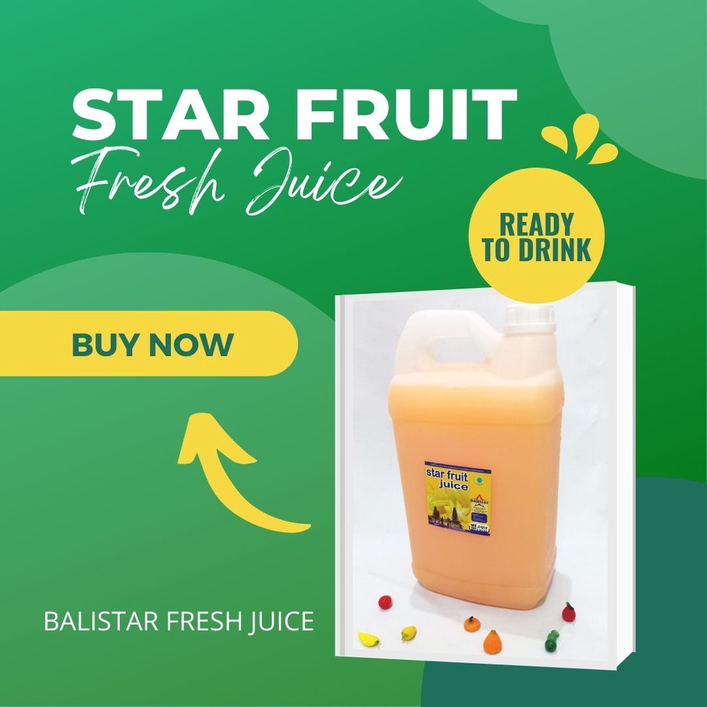 

Jus Buah BELIMBING STARFRUIT Fresh Juice Balistar 5 Liter