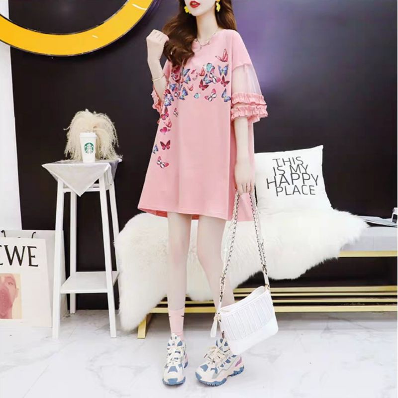 MDLV ~ 8318 PAPILIO OVERSIZED TEE // ATASAN OVERSIZE // KAOS UKURAN BESAR // FASHION IMPORT WANITA