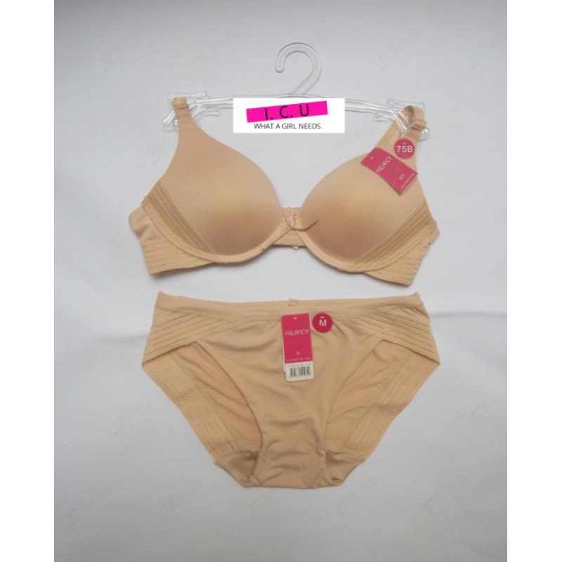 BRA SET FELANCY BEIGE / Bra Size 34 B75 / Panty Size M