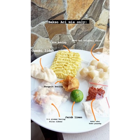 

Bakso aci mie gurih pedas mantap