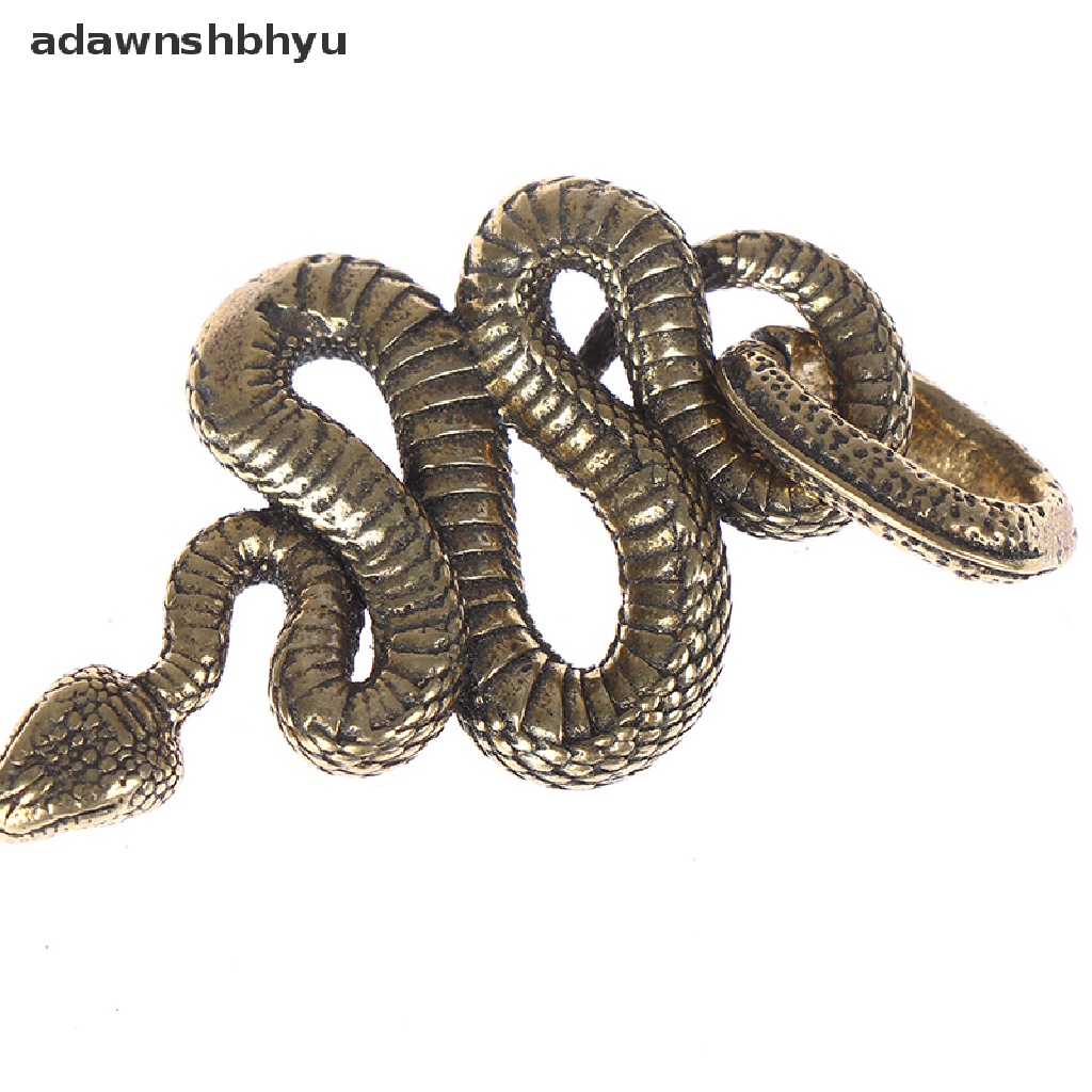 Adawnshbhyu 1pc Kuningan Snake Key Ring Gantungan Kunci Boa Aksesoris Kecil Luar Ruangan Mobil Gantung