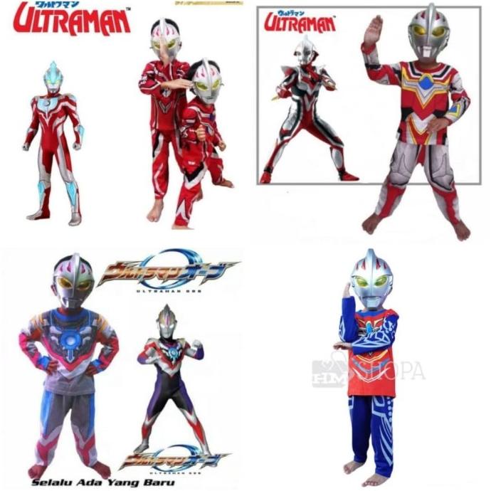 Kostum baju anak ultramen nexus gaya zero gratis topeng mainan Termurah