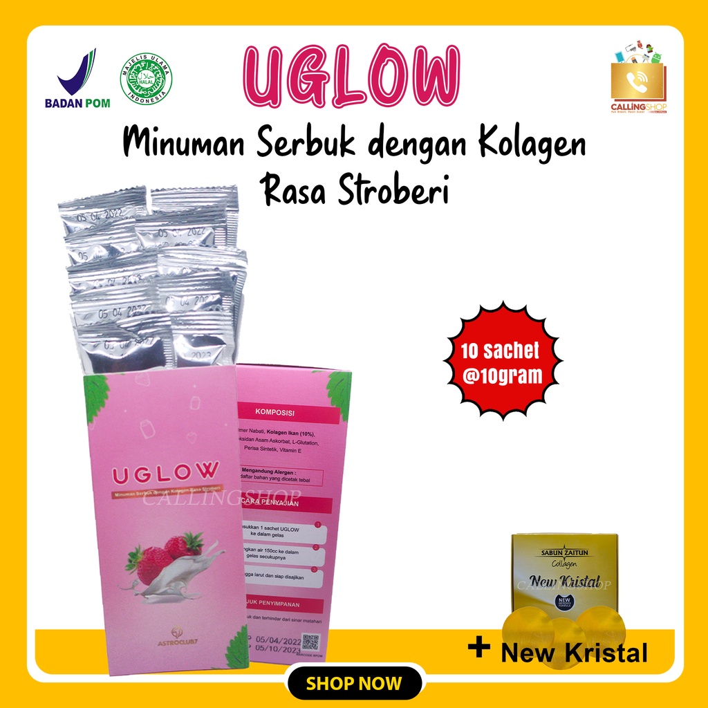 UGLOW susu Collagen U'GLOW Glutha Collagen Milk Creamer Vitamin C