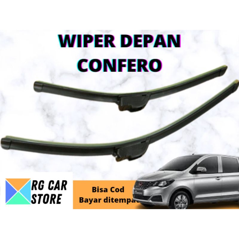 WIPER WULING CONFERO FRAMELESS ISI 2PCS DIJAMIN PNP TINGGAL PASANG BERKUALITAS