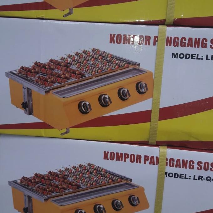 PANGGANGAN GAS ROASTER 4 BARNER ALAT PANGGANG SATE GIRL