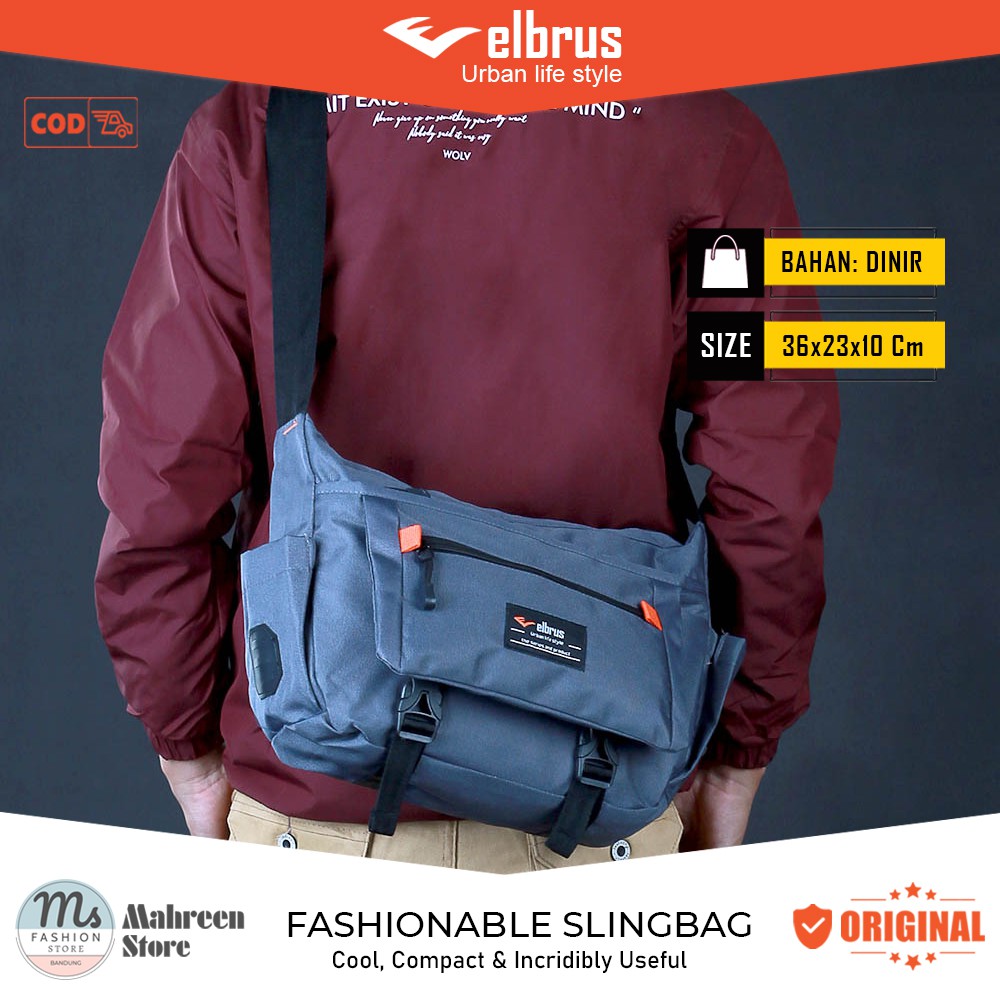 Tas Selempang Besar Tas Slingbag Tas Kerja Tas Laptop Pria - Elbrus | TL 751