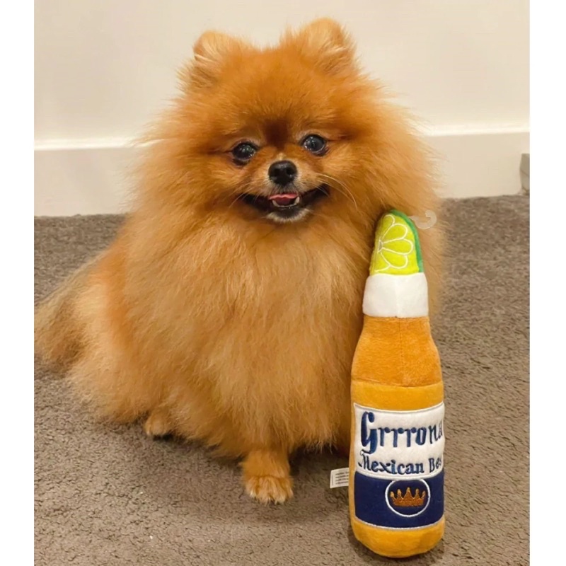 Premium grrona mexican beer squeaky toy