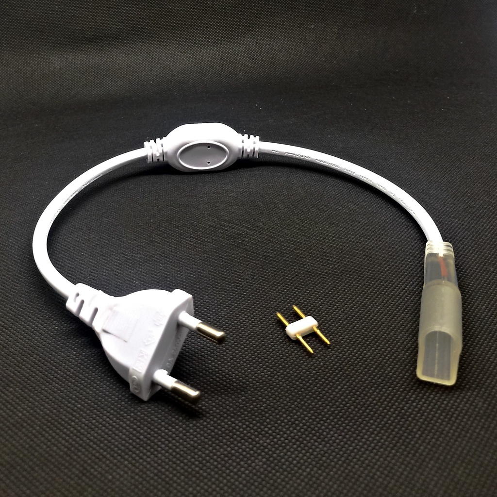 Soket Lampu Neon Flex 220V/ac soket adaftor led neon flex 22ov colokan led neon flex 220v ac