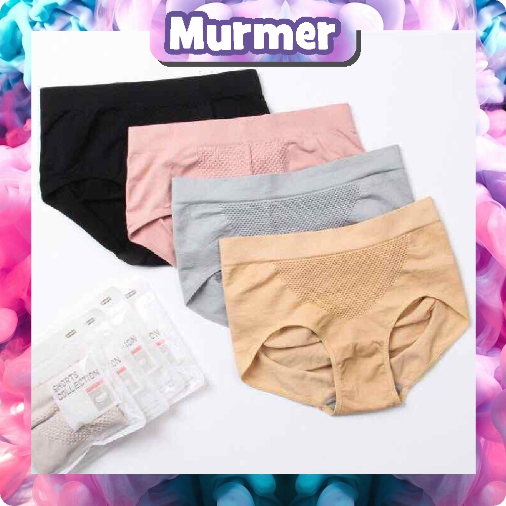 MurmerOfficial B017 Celana Dalam Wanita Sutra Mulus Seamless 3D Underwear Menstruasi Seksi CD Import