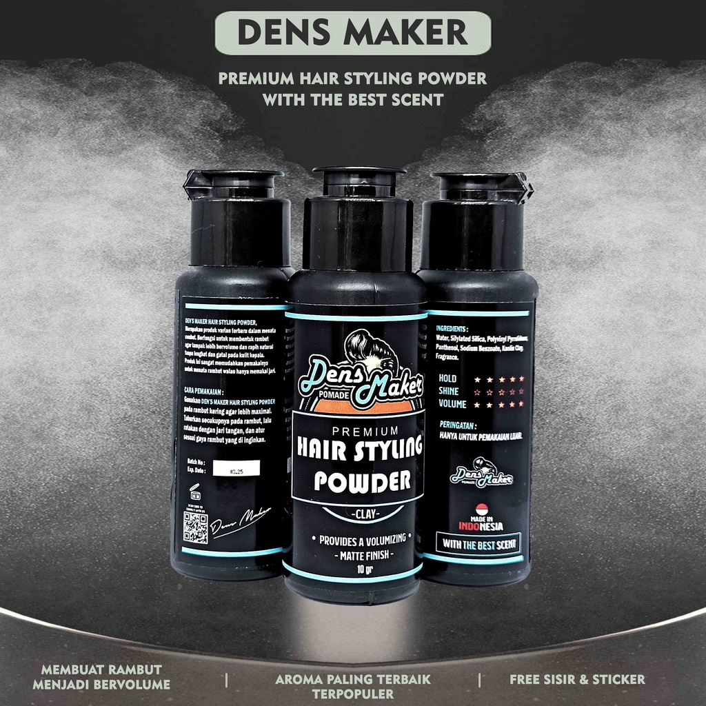 DENS MAKER Premium Hair Styling Powder Volumizing Matte Finish 10 gr