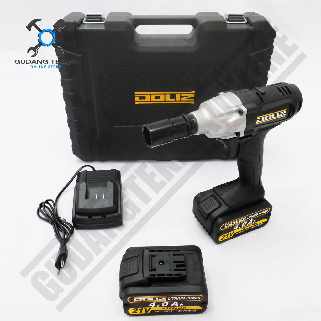 Cordless Impact Wrench DOLIZ BD501 21V / Mesin Pembuka Baut Baterai DOLIZ BD 501 4.0Ah