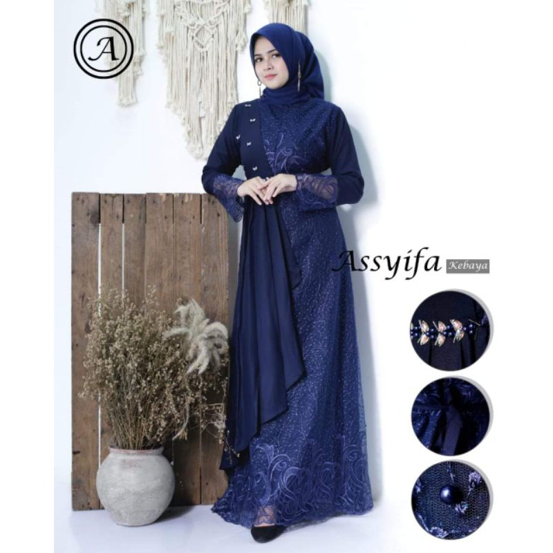 REAL PICT DRESS KONDANGAN/GAMIS TULLE MEWAH/BY ASSIFA