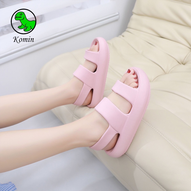 Sandal Karet Wanita Jelly Sendal lalisa Impor EVA Sepatu Sandal Wanita Non-slip Versi Korea Wanita Tumit Licin Sandal lalisa Perempuan