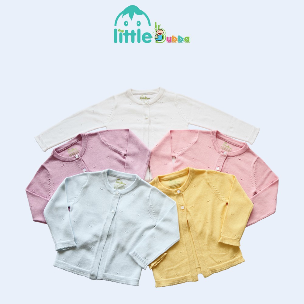 Bamboo And Bub Cardigan Half Button Belle - Baby Kardigan Jaket Sweater Knitted Little Bubba Rajut Lucu Luaran Anak Bayi