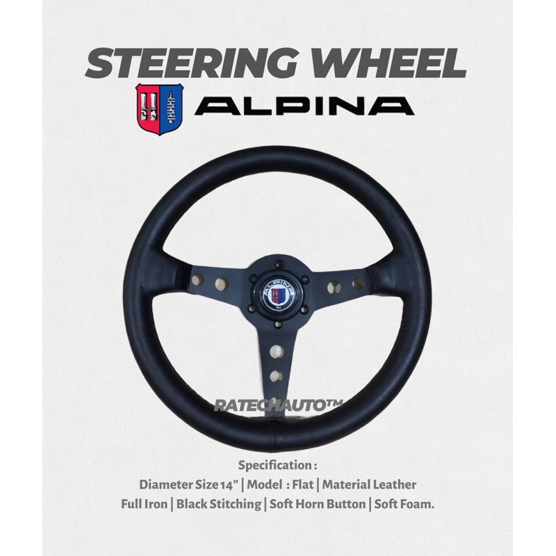 ALPINA BMW RACING STEERING WHEEL-STIR RACING ALPINA-SETIR RACING ALPINA-SETIR ALPINA BMW LEATHER