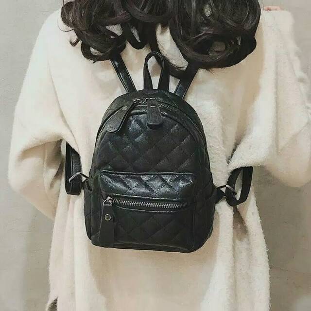 AS Tas Ransel Wanita - Ransel Pineapple Mini 27021Jait Jait bahan Kulit PU kulit sintetis BISA COD