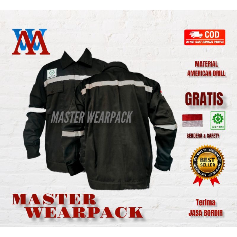 Wearpack atasan/Kemeja safety/Baju safety warna HITAM