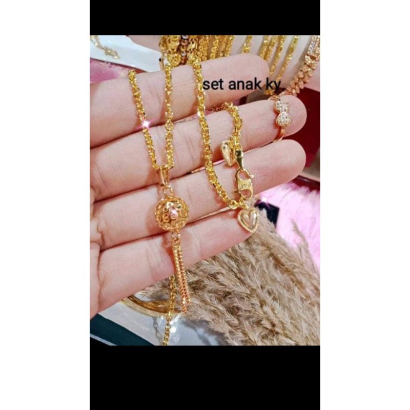 set perhiasan anak bahan koin 91
