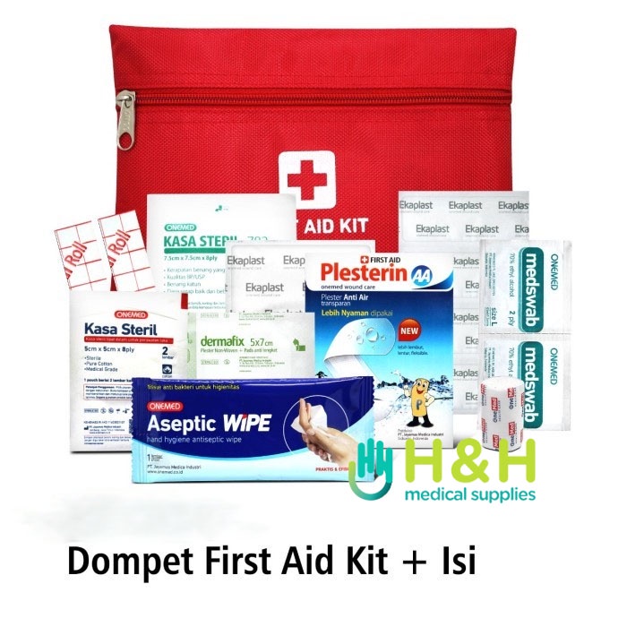 Dompet First Aid Kit + Isi / Dompet P3K / First Aid Kit / Dompet First Aid Kit / Pouch P3K / Kotak P3K / Peralatan P3K / Pouch First Aid KIt / 1 SET LENGKAP