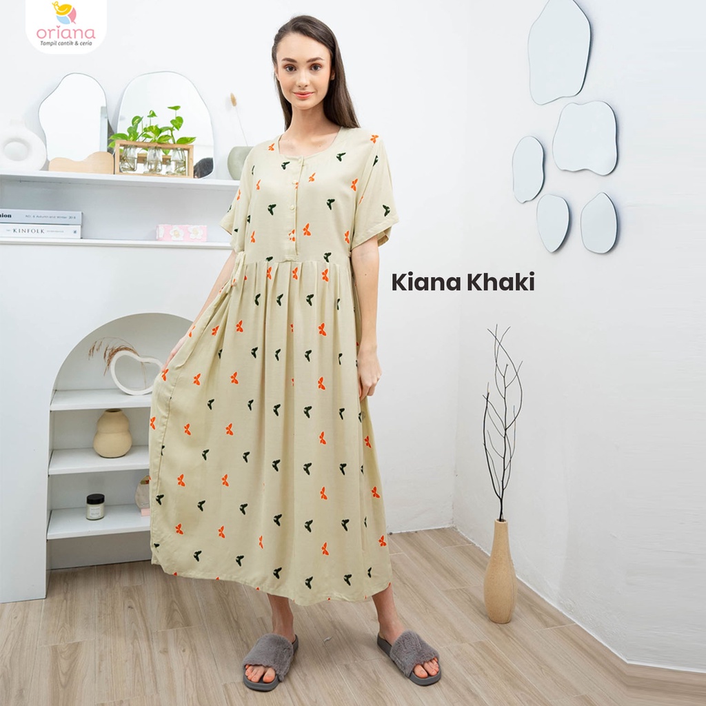 Oriana Daster Busui Pendek Calla Series-Kiana Khaki