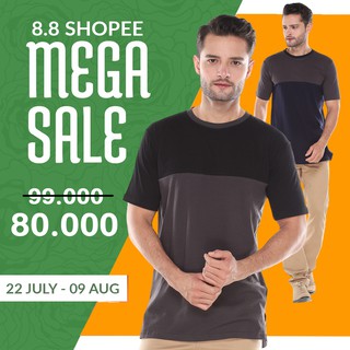 LONGLINE T SHIRT KAOS  POLOS  KOMBINASI  WARNA  COMBED 30S 