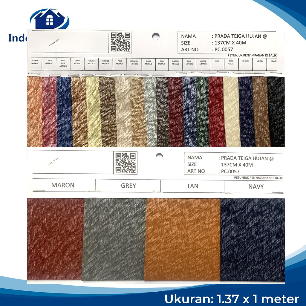 Kulit Sintetis  / Bahan Oscar (1.37m x 1m) - Prada Teiga Hujan