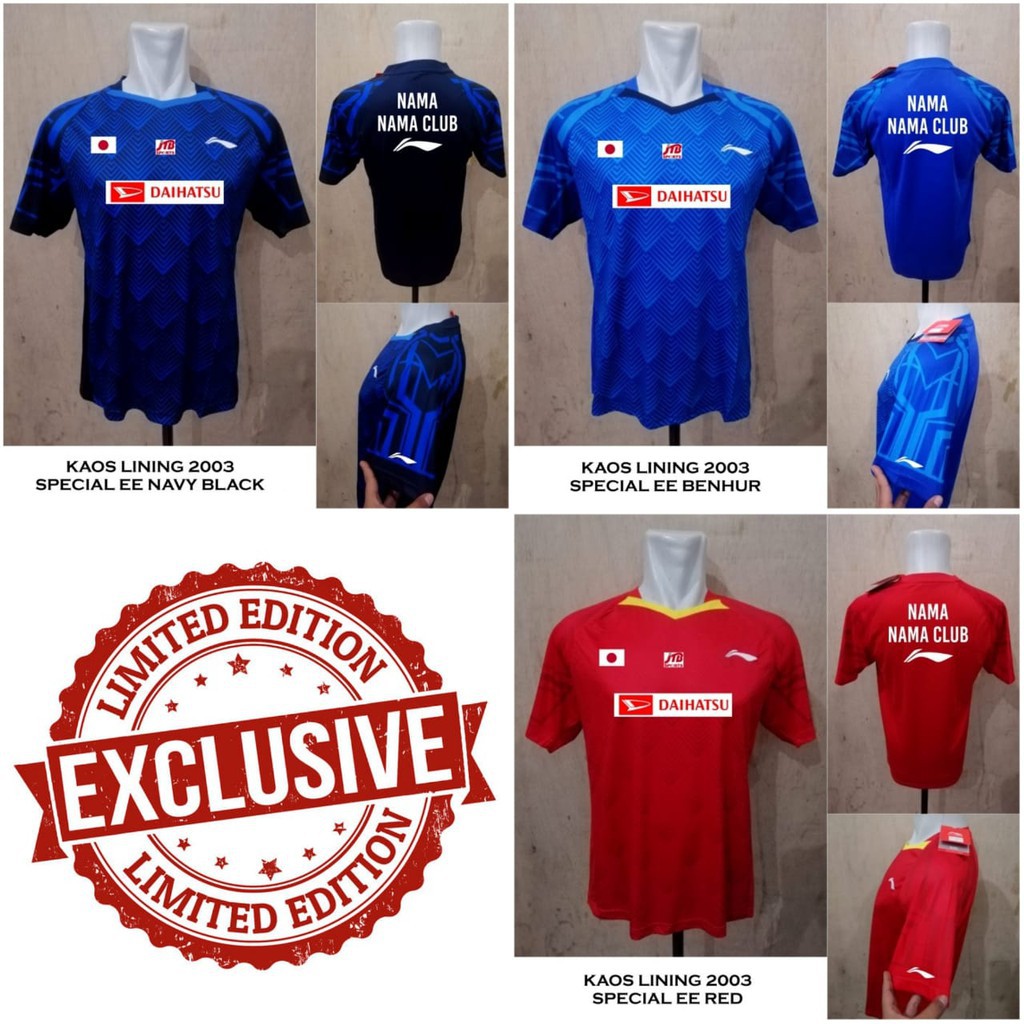 Baju badminton lining 2003 SPECIAL EE kaos lining badminton import