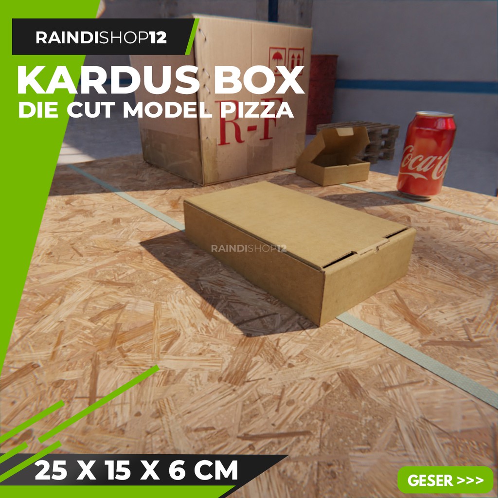 

(MIN 10 PCS) BOX 25 X 15 X 6 CM KARDUS DIE CUT PIZZA KEMASAN PACKAGING KADO