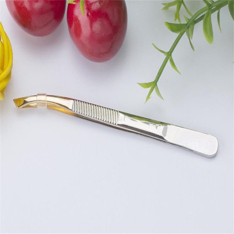 Pinset Klip Pemangkasan Alis Bahan Stainless Steel Untuk Alat Makeup Kecantikan