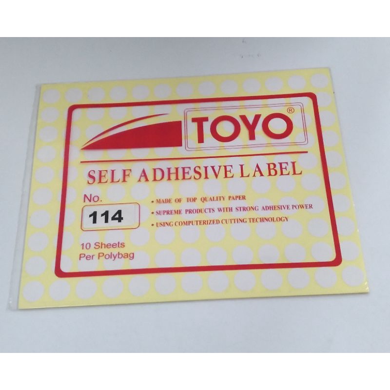 

TOYO LABEL HARGA NO 114