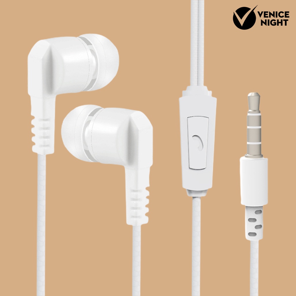 (VNEP) (Berkabel) Headset Earphone Earbuds In-ear Portable Sensitifitas Tinggi Ergonomis Jack 3.5mm + Mic