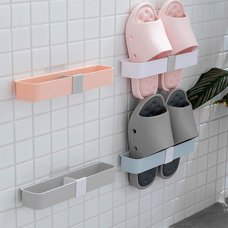 Family Space Saving Self Adhesive Wall Mounted Shoe Box Holder Hanging Organizer Slippers Sneakers Storage Rack Accessories Tool Shopee Indonesia