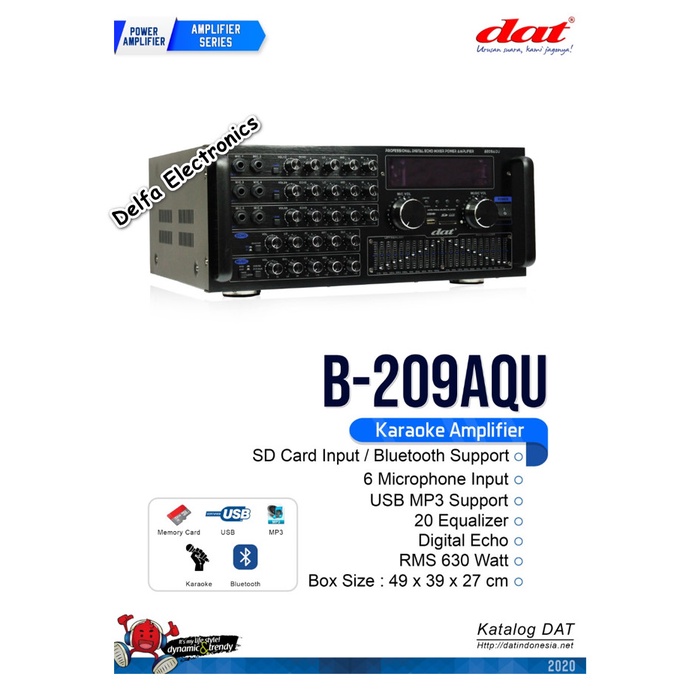 Power Amplifier DAT B-209AQU Professional Karaoke Amplifier