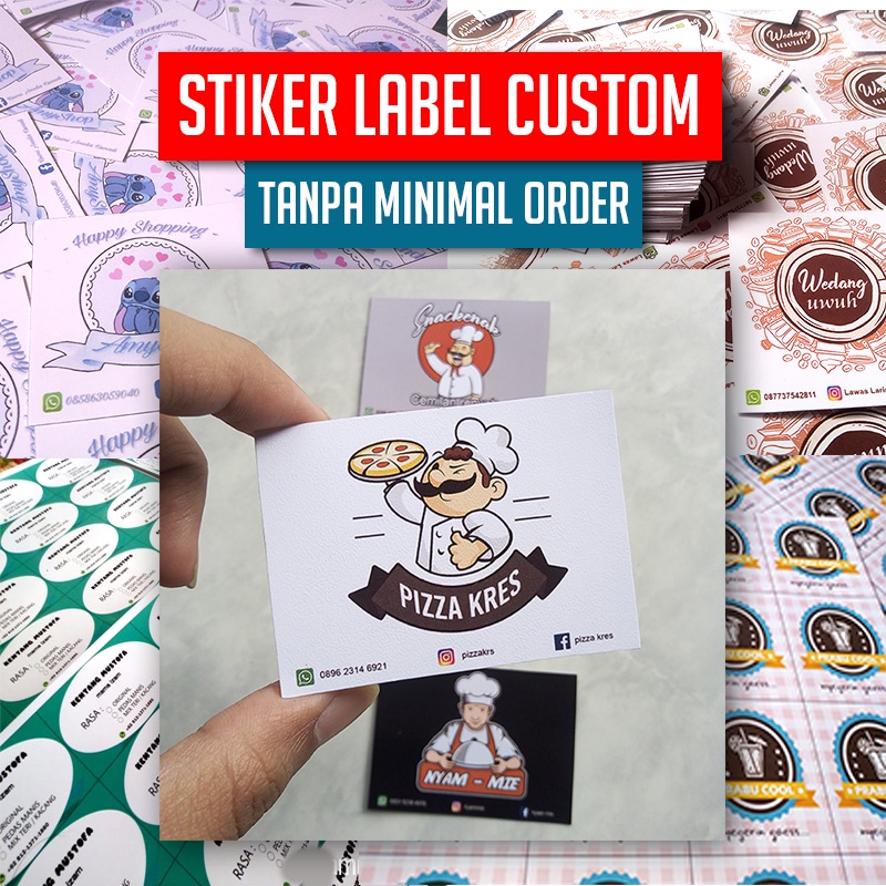 

Stiker label nama kemasan produk makanan kue snack cemilan bisa custom sesuai keinginan