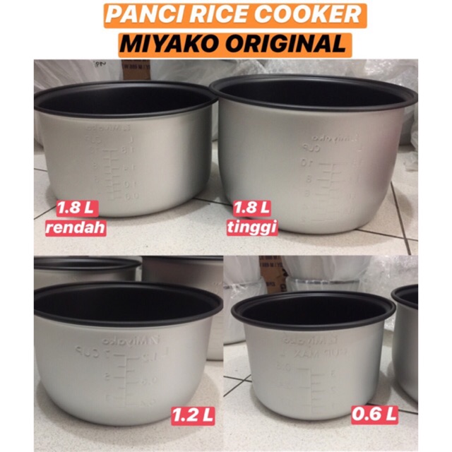 PANCI RICE COOKER MIYAKO ORIGINAL / Ukuran 0.6L , 1.2L , 1.8L