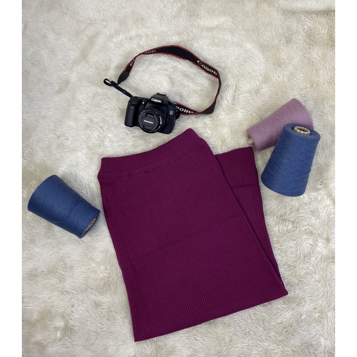 ROK SPAN RAJUT PREMIUM TEBAL KNIT KNITTED RAJUTAN SPAN ROK CARDIGAN ROK PANJANG WANITA /Rok span panjang/rok span rajut premium/rok span knitted/rok/rok wanita panjang/rok span hitam/rok plisket/rok plisket premium/rajut/cardigan/knit/knitted-MAGENTA