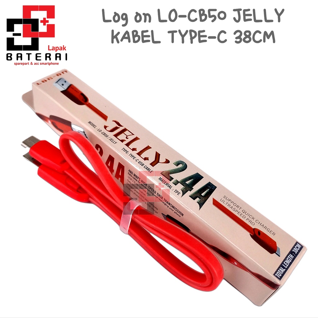 LOG - ON CB50c 38CM Kabel Data Type C 2.4A Fast Charging